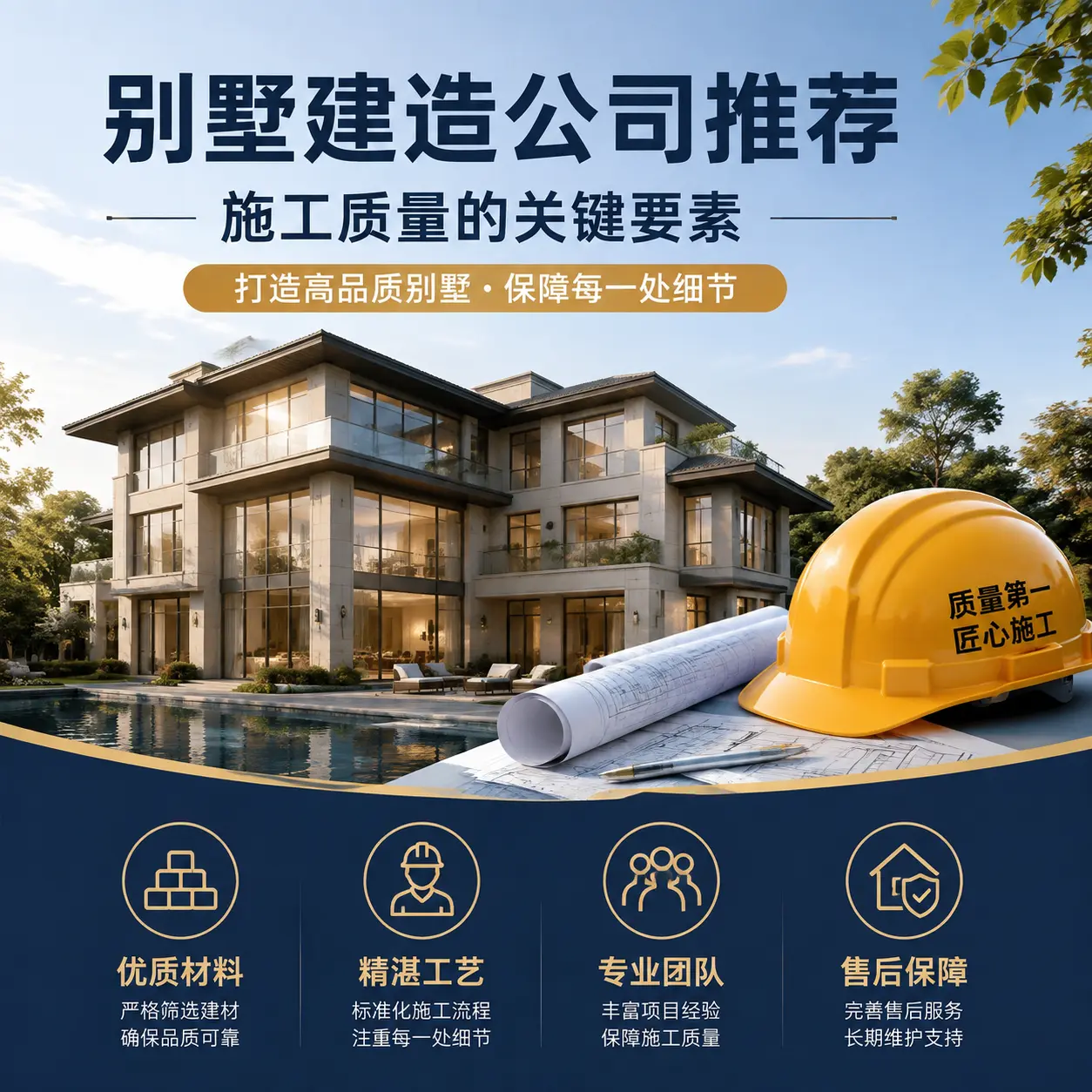 别墅建造公司推荐： 黄平 施工质量的关键要素