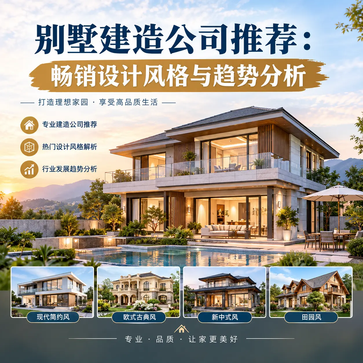 别墅建造公司推荐： 黄平 畅销设计风格与趋势分析