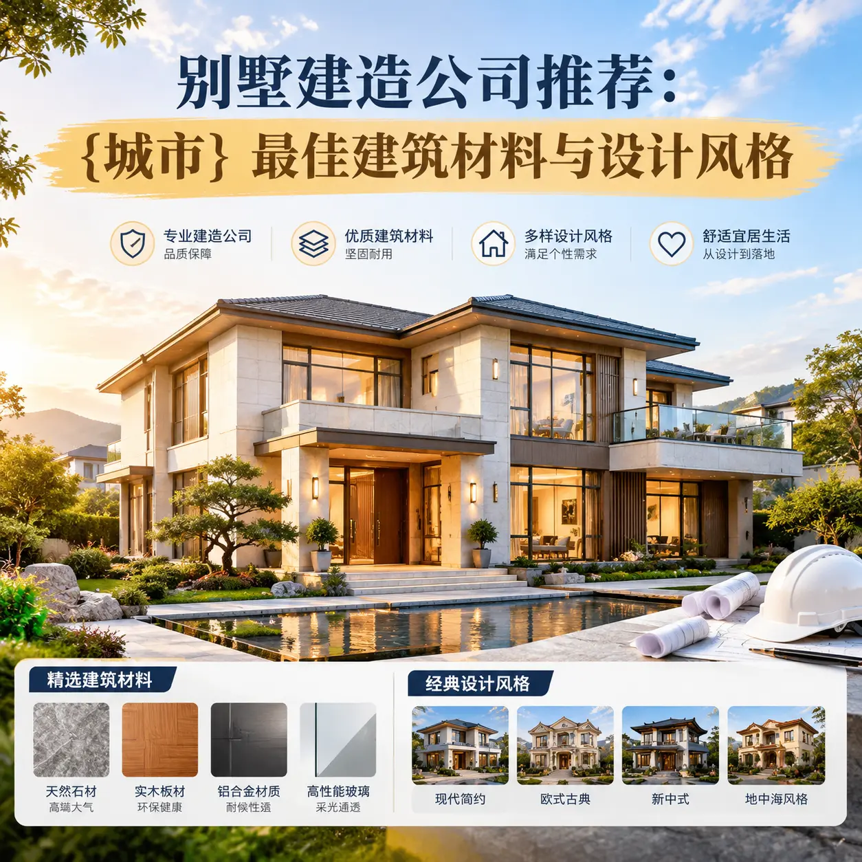 别墅建造公司推荐： 黄平 最佳建筑材料与设计风格