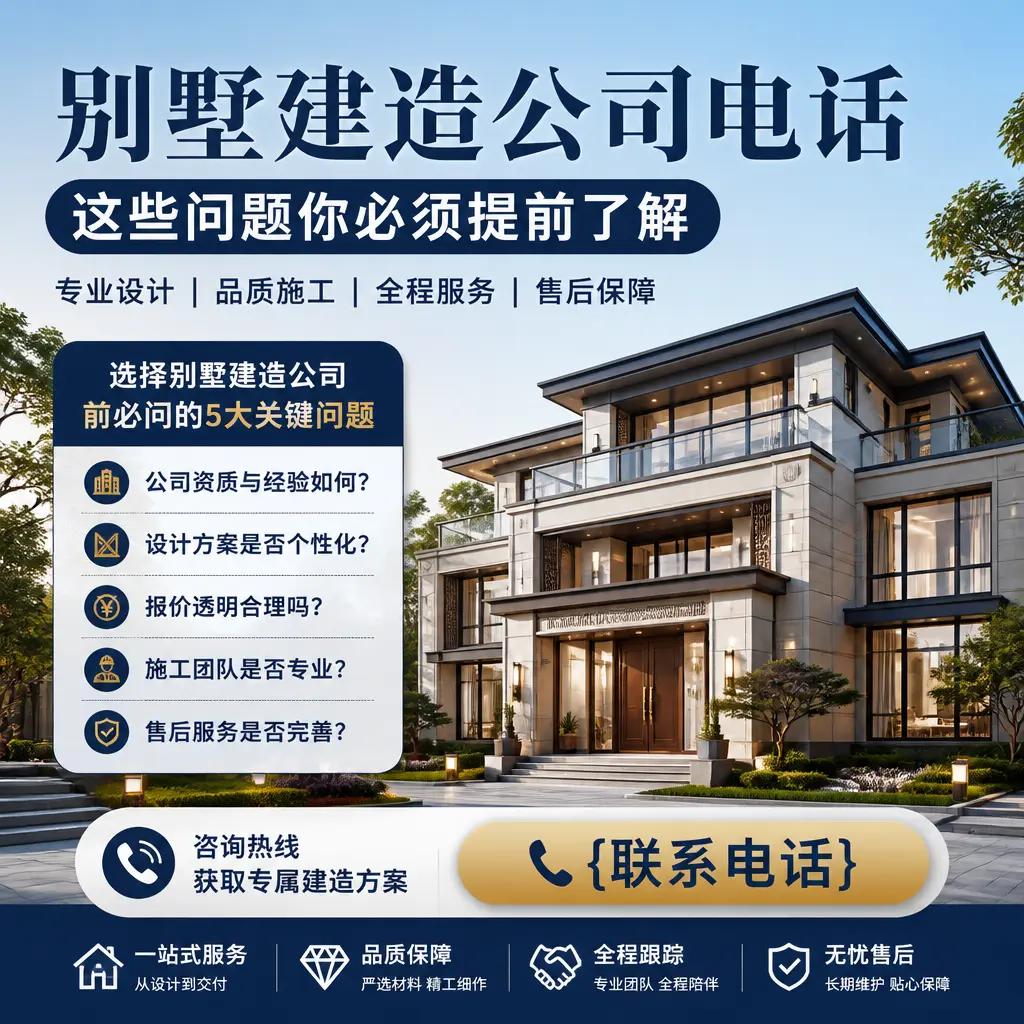 黄平别墅建造公司电话，这些问题你必须提前了解