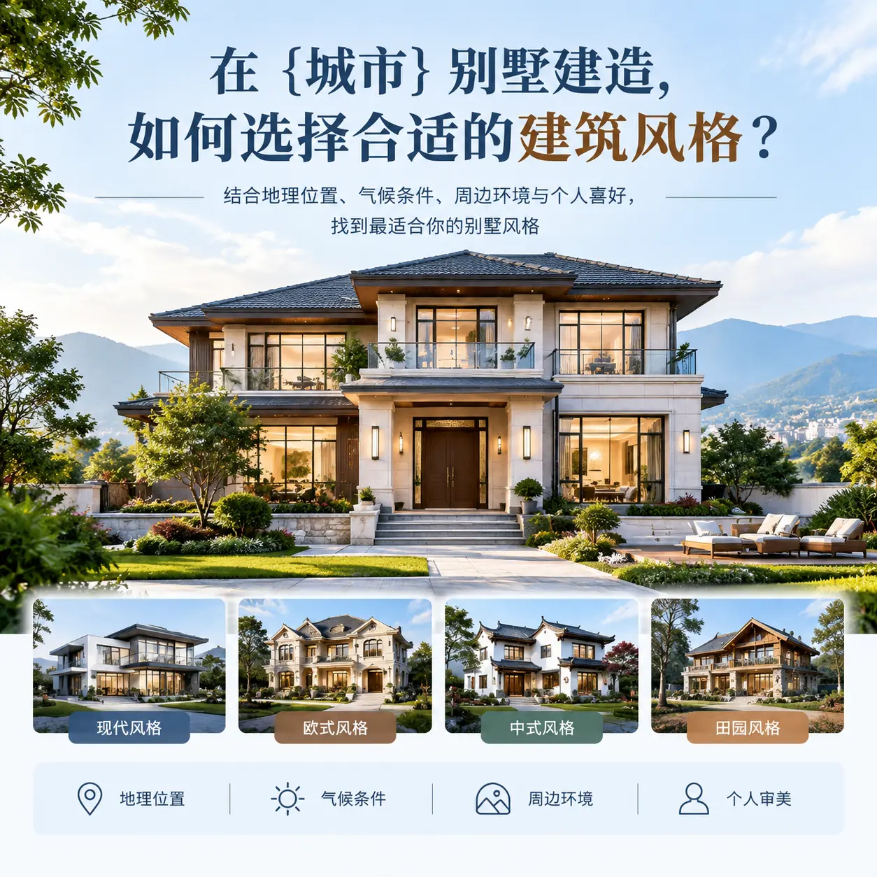 在 黄平 别墅建造,如何选择合适的建筑风格?
